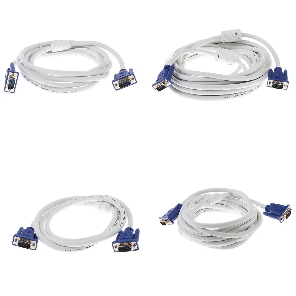 Câble d'extension VGA 3 + 4 mâle vers mâle, convertisseur pour moniteur PC TV