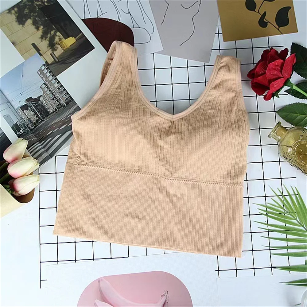 2024 Dámská sportovní podprsenka bezešvá s prsní vložkou, nezávislou podšívkou, proti běhání a prověšení, krásné spodní prádlo na zádech - náhled 3