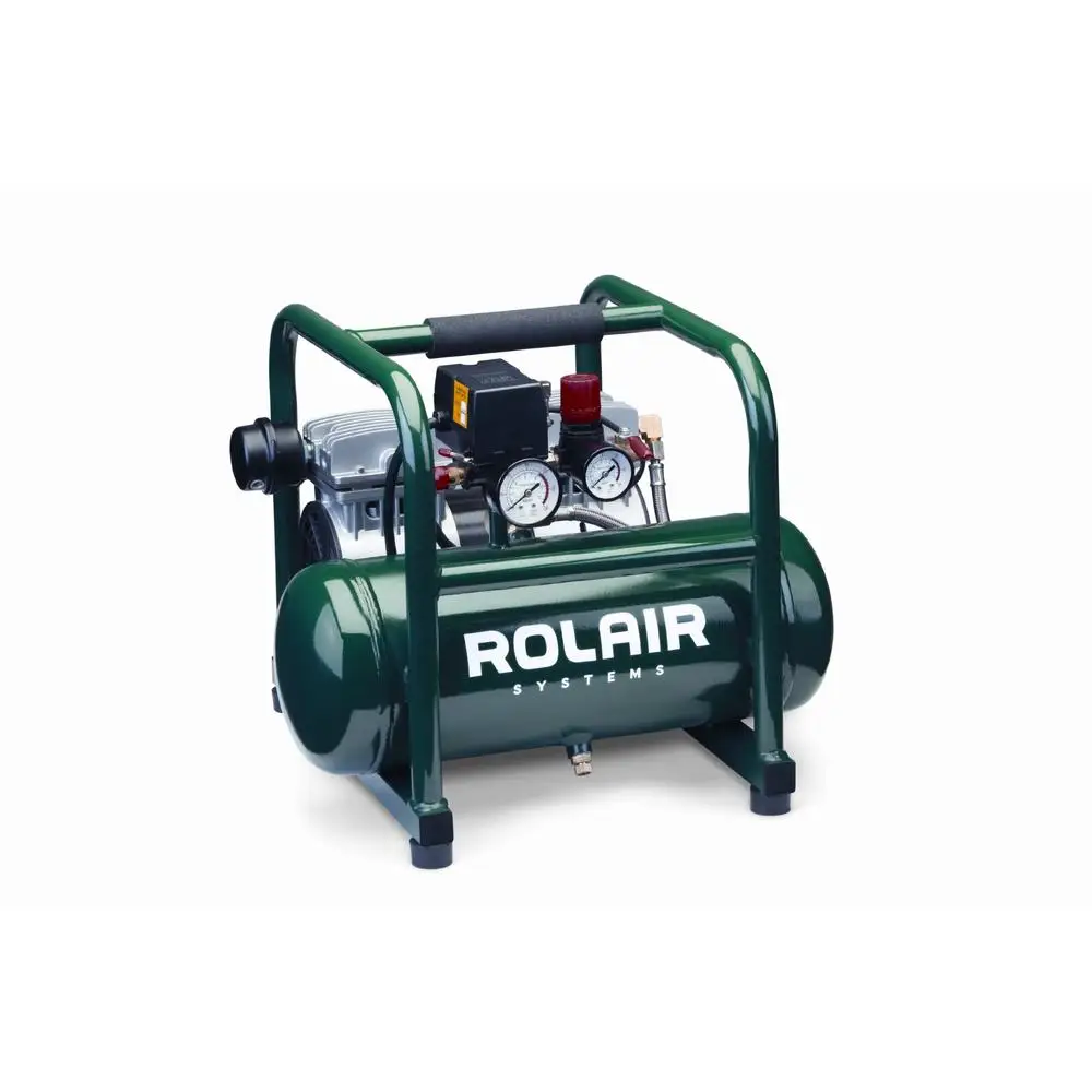 Electric Air Compressor 2.5 Gal Cast Aluminum Cylinder 2.35 CFM 90 psi 1725 RPM Oil-less Design 60 dB Noise Level Drilling Air