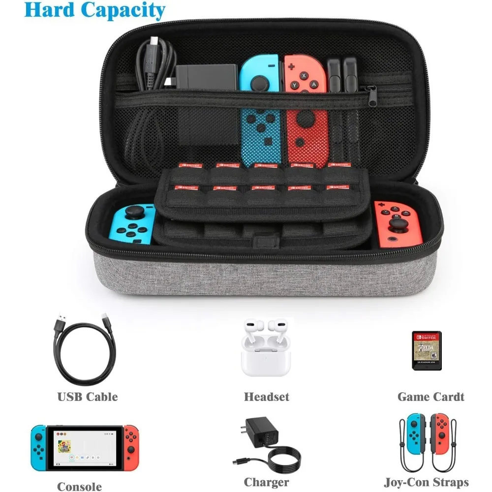 Case for Nintendo Switch and Switch OLED Bag Protection Switch Carrying Case Cover for Nintendo Switch Console and Accessory