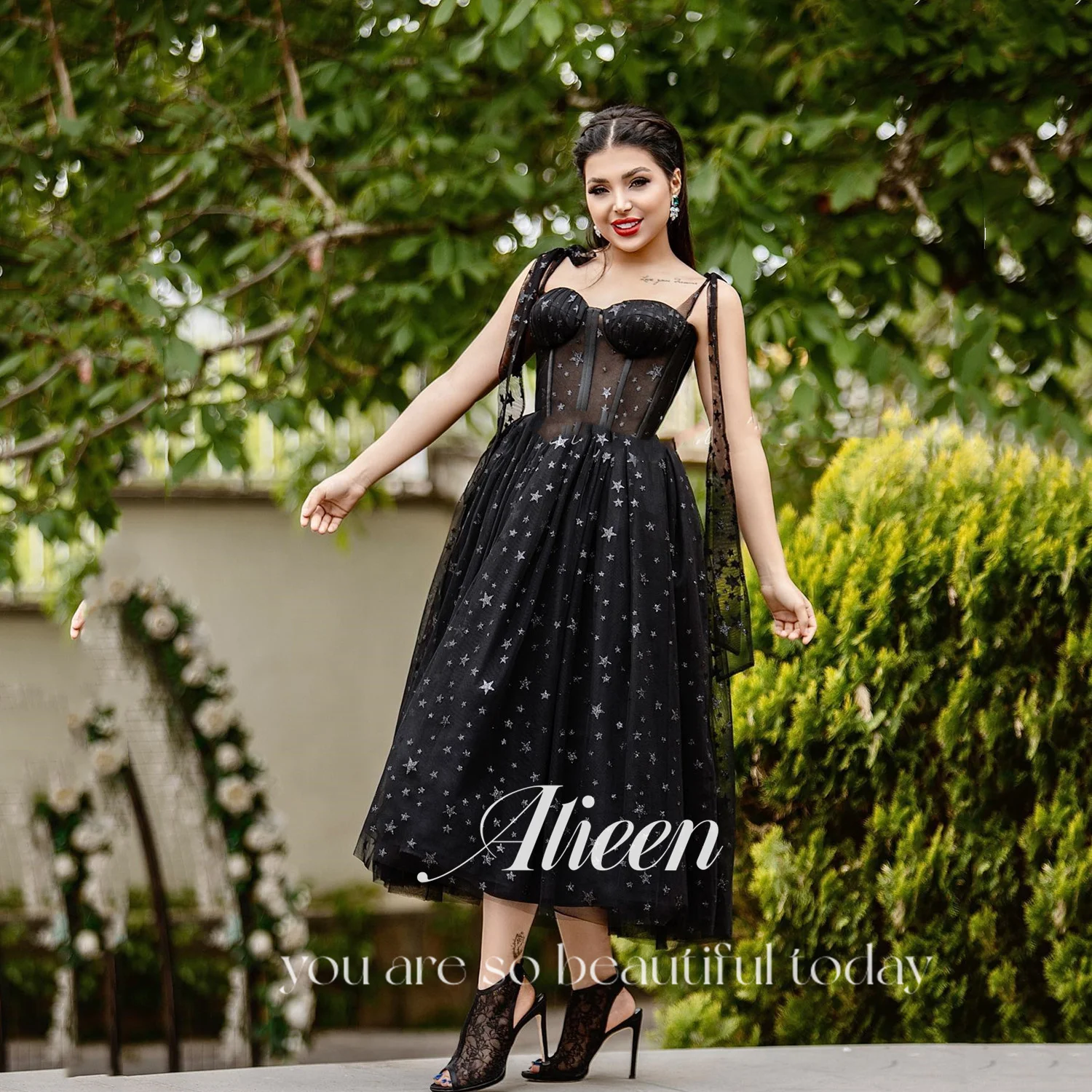 

Aileen Black Wedding Party Dresses for Special Occasions Women's Prom Dress 2025 Vestidos De Festa New in Dresses Customized