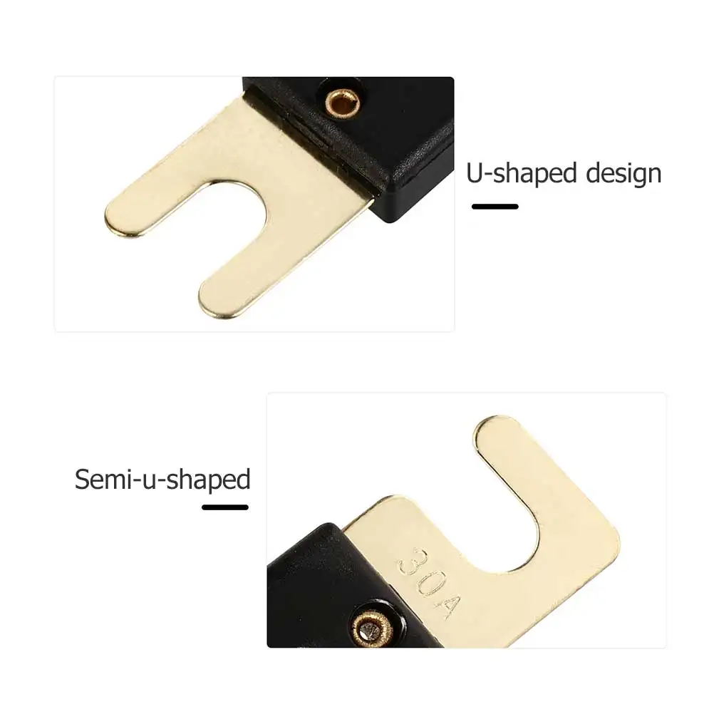 

6pcs 60A Anl Fuse Inline Gold Plated Car Audio Video System Fuse Corrosion Resistant Overcurrent Protection For Car Boat Truck