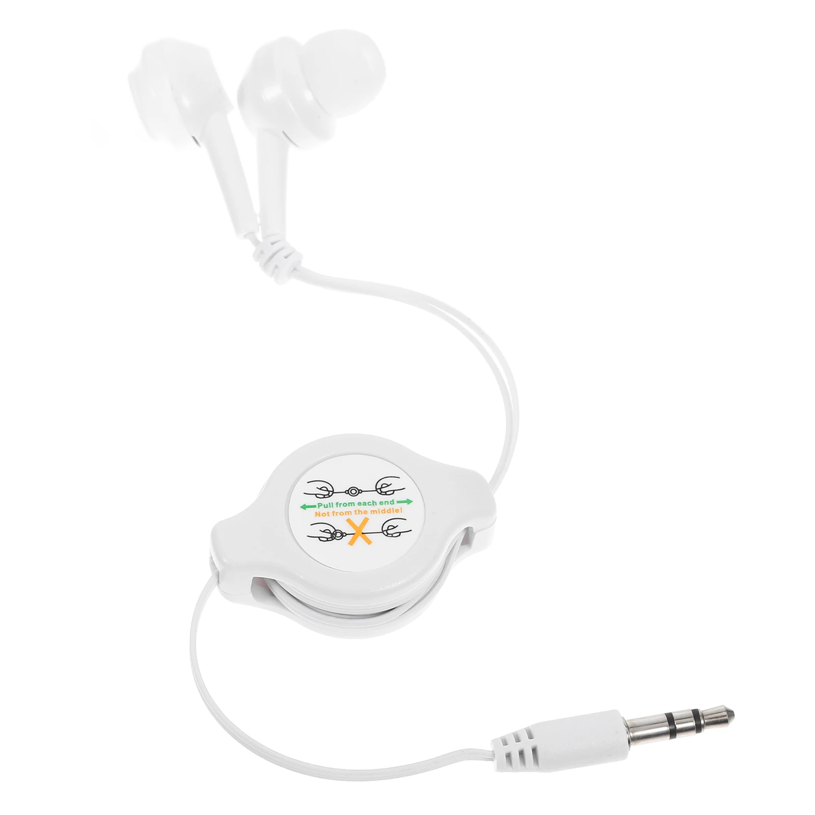 

Retractable In-ear Earphones 35mm Plugs for MP3 Smart Devices Lightweight Portable Fits Most Devices High Quality