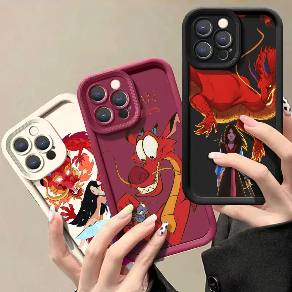 Disney Mulan Mushu Dragon Phone Case For VIVO X100 X90 X80 X70 X60 V30 V29 V27 V27E V25 V23 V23E V20 V15 V11I V25E PRO 5G Cover