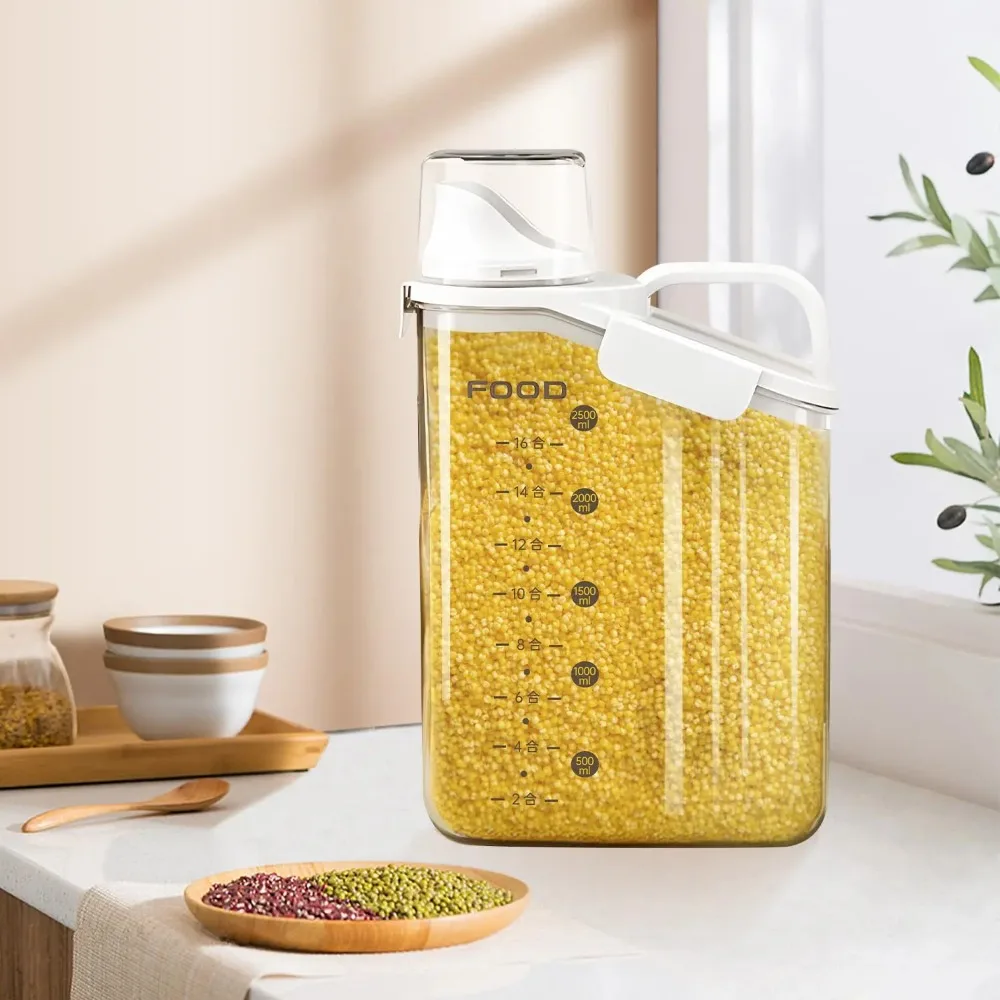 

Прозрачная банка для хранения зерна, риса, чая, сухофруктов, кухонный контейнер для круп, органайзер для кухни