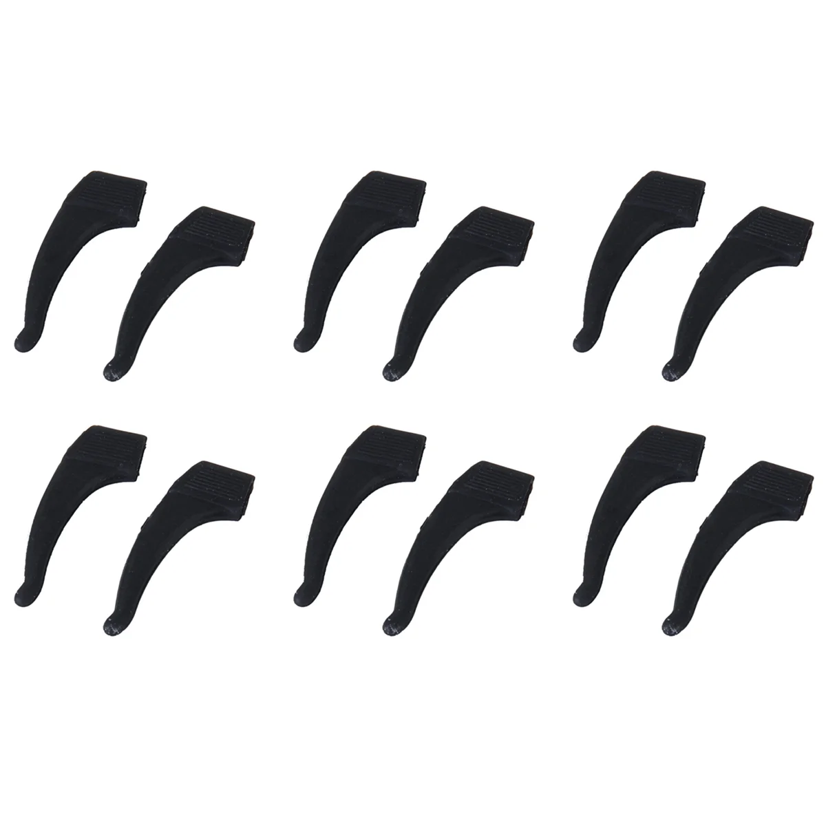 AT53 6-paar brillen/zonnebrillen/brillen brillen oorhaak slot tip houder --- zwart