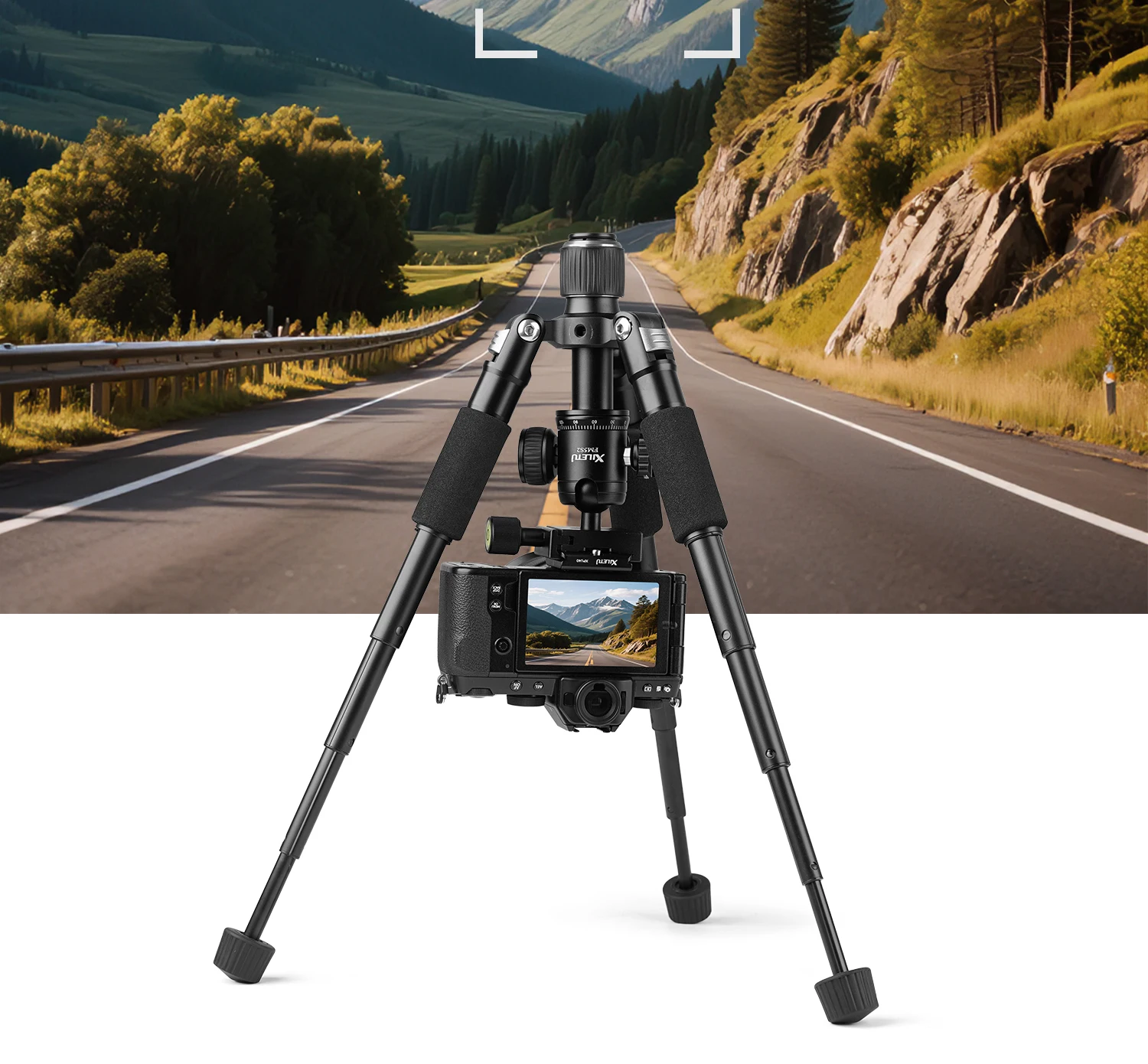 XILETU FM5S Tragbares Stativ, leicht, Reiseständer, Tisch-Video-Mini-Stativ mit 360-Grad-Kugelkopf, Stativ für Kamera – Detail 20