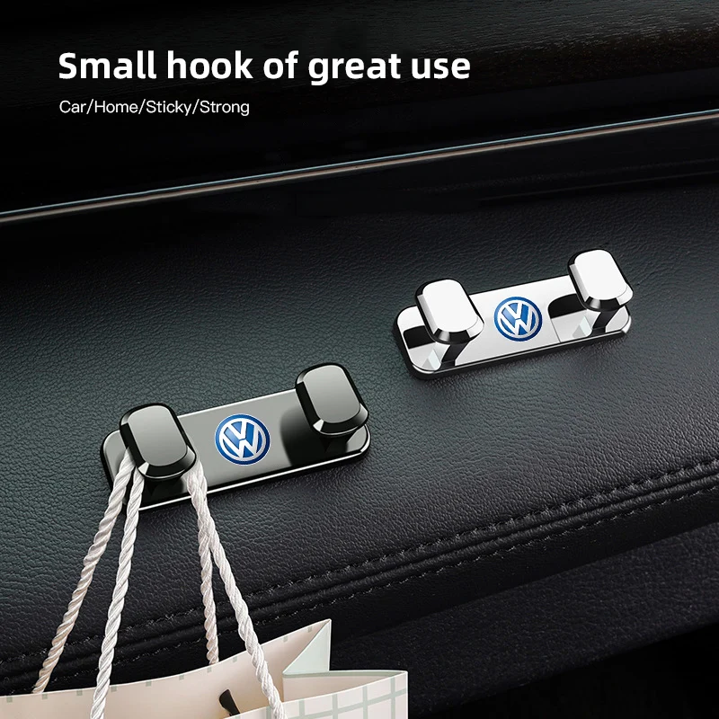 Car Hooks Interior USB Cable Storage Holder Key Wall Hanging Hook For Volkswagen VW Scirocco Golf Amarok T5 Phaeton Teramont ID3