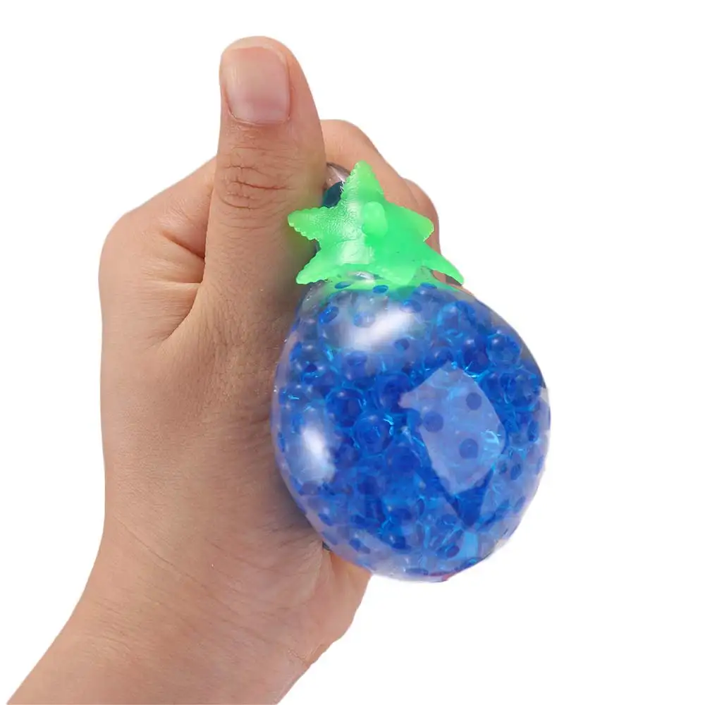 Present Colorful Fruit Spongy Strawberry   Stress Ball  Squeeze  Fidget Squeeze  Strawberry Bead Ball