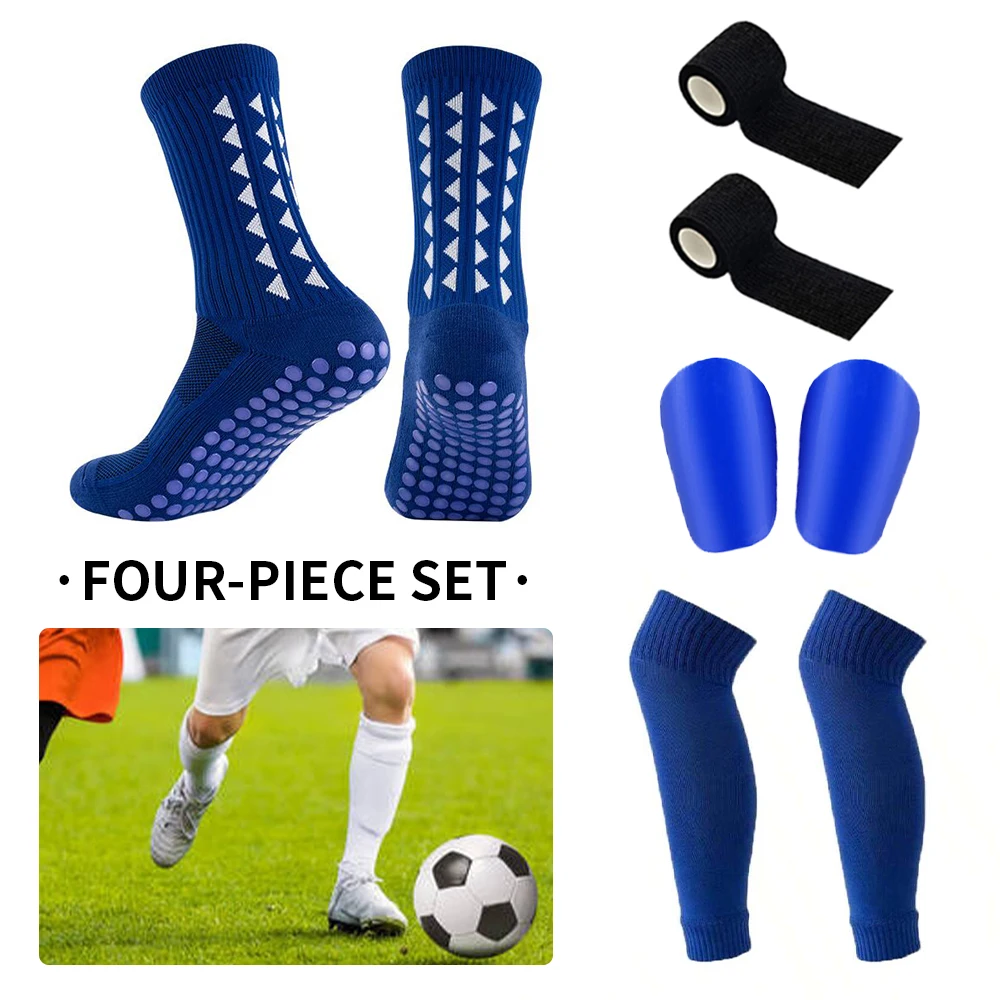 

Набор из 4 пар нескользящих вискозных футбольных носков с мешочком на шнурке для мужчин и женщин, для занятий спортом на открытом воздухе, бега, баскетбола, с фиксатором для голени