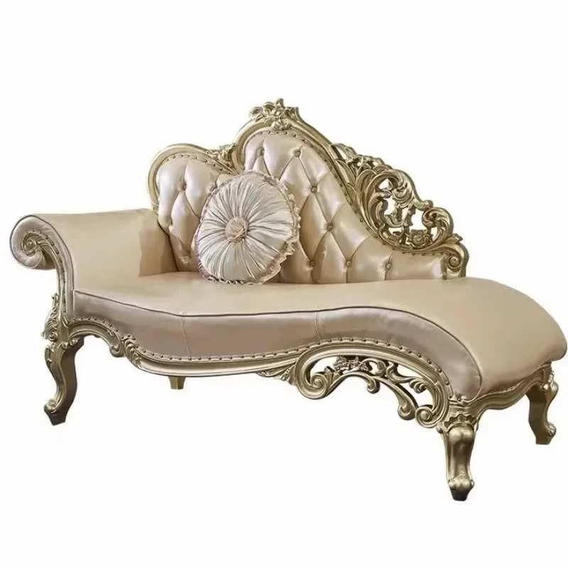 

European-style concubine chair folding combination luxury villa solid wood lounge chair living room bedroom tai fei chair Ame