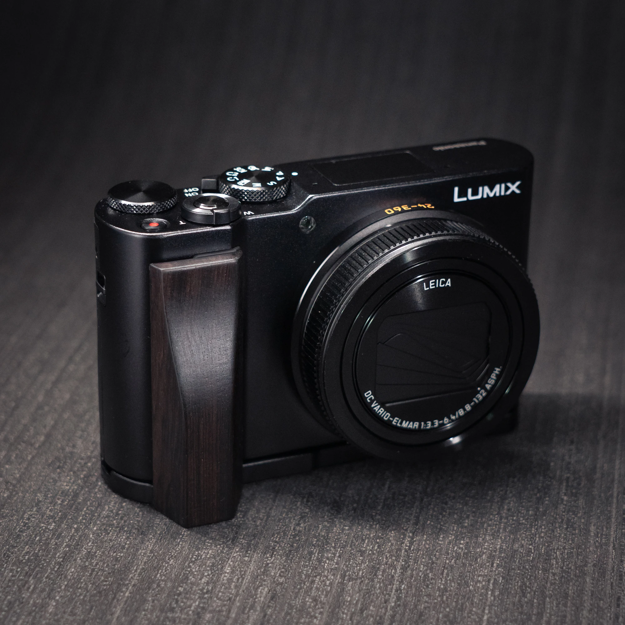 Holz-Handgriff-L-Halterung für Panasonic Lumix ZS300 Kamera mit Schnellwechsel-L-Plattenhalterung Ultraleicht mit Legierungsbasis – Detail 11