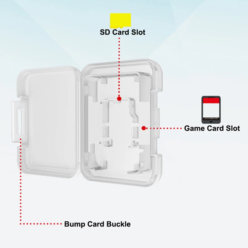Transparent Display box For  Switch OLED Lite Universal Game Card  Memory Card Storage  Protection Box