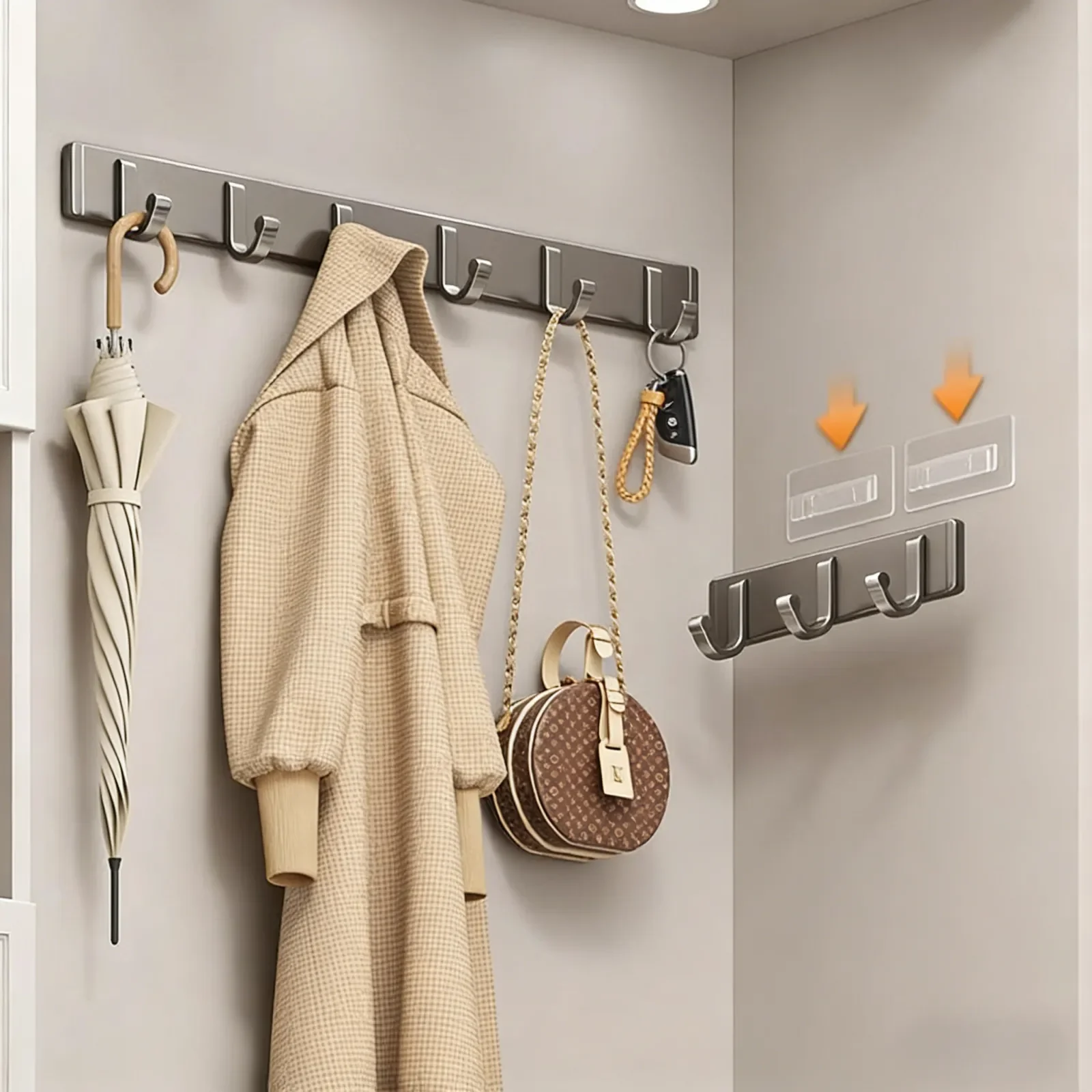 Clothes Hook Bathroom Towel Hanger Hook Wall Hook Adhesive Wall Hook No Punching Required Hanging Hooks Door Back Clothes Hook