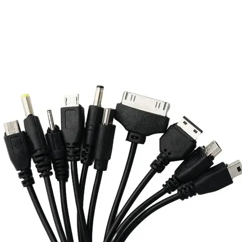 Kabel USB 10 w 1 wielofunkcyjny do ładowania telefonów komórkowych, złącze USB do Nokia LG Samsung Sony Ipod Motorola Multi Interface