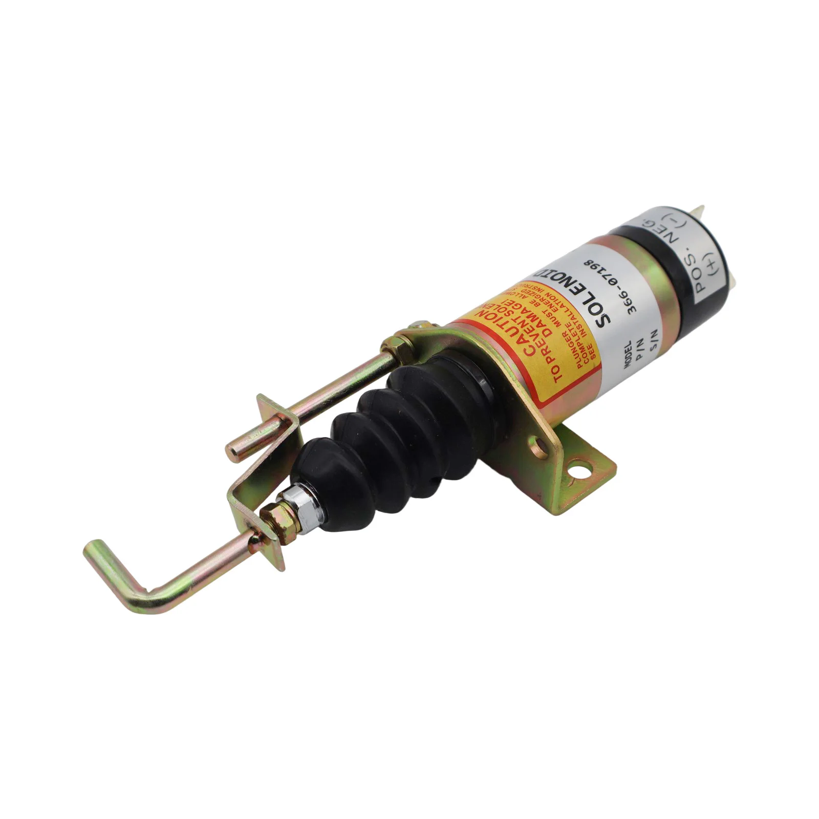 12V Fuel Shut Off Stop Solenoid Valve with Bracket 2 Pins SA-3405T Fits for LPWS LPWT Excavator Electric Parts