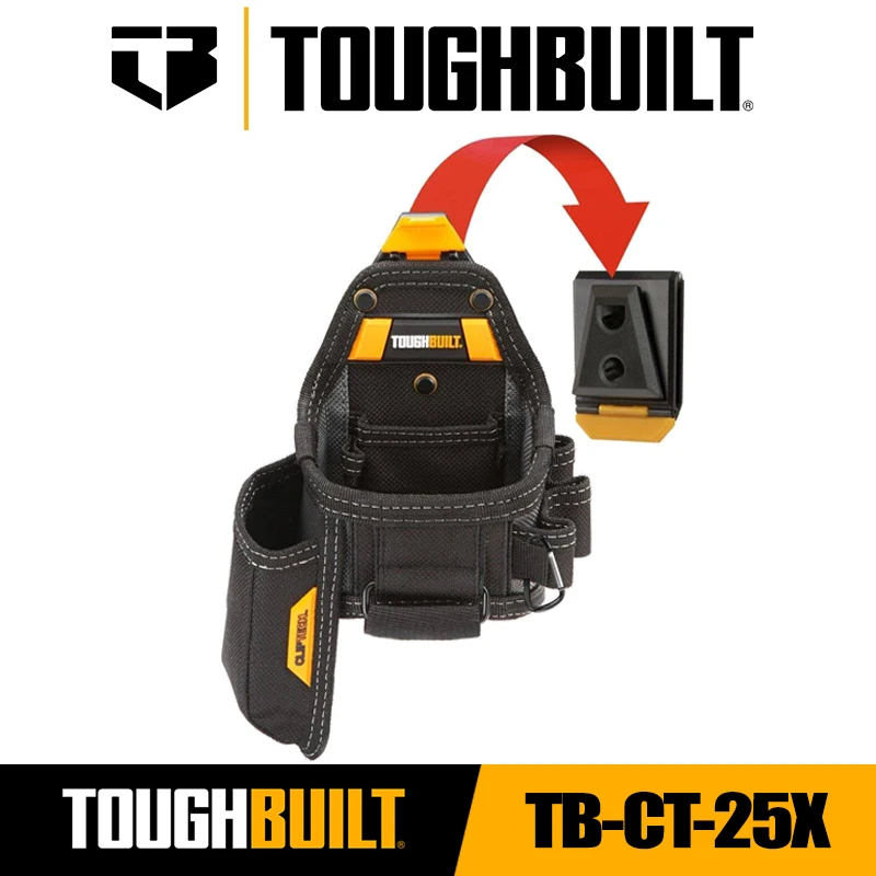 

TOUGHBUILT TB-CT-25X Tape Measure Utility Knife Pouch Notebook Pencil Tool Belt Pouch Durable Toughbuilt Tool Bag Accessories