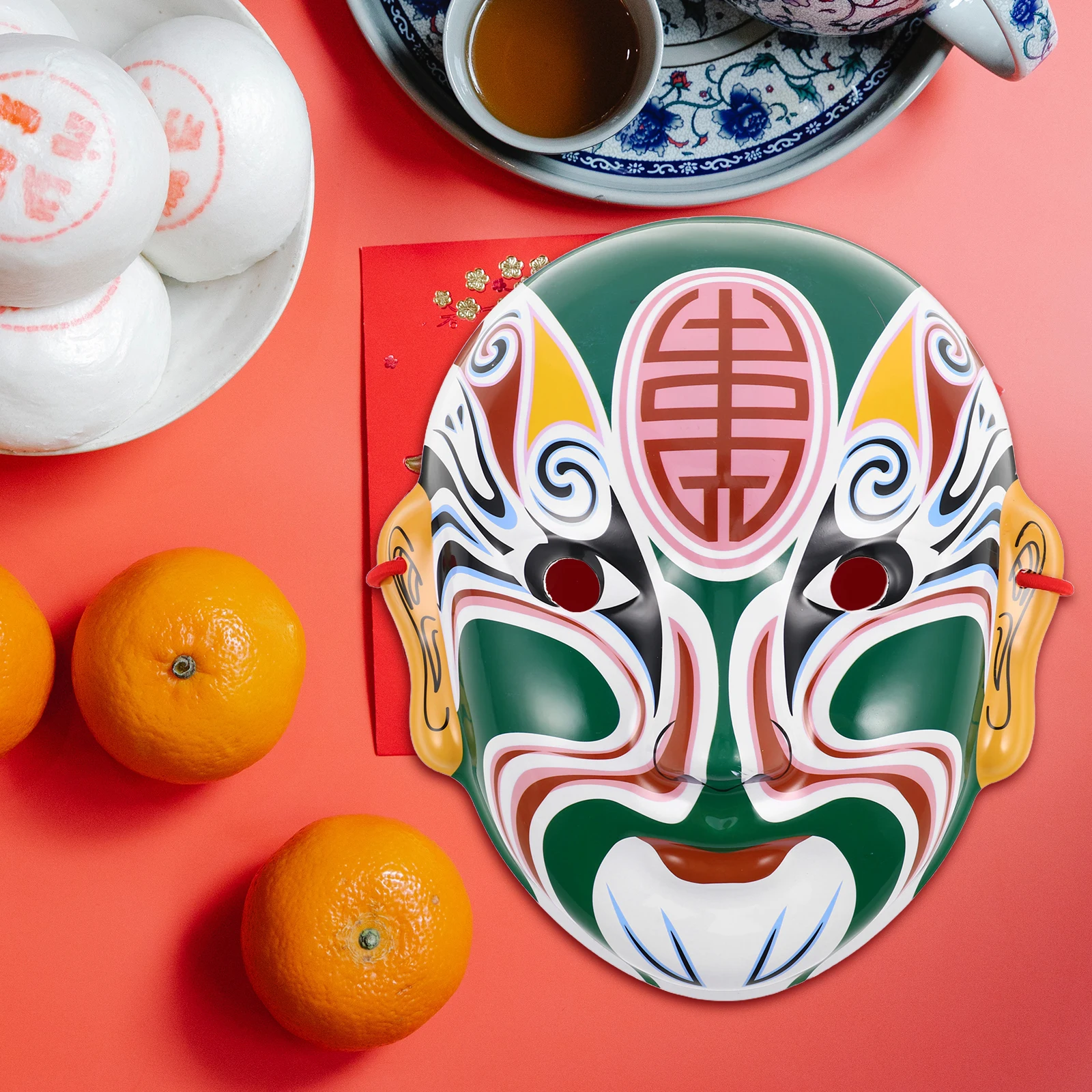 

Face Mask Chinese Masks Manual Asian Plastic Cosplay Supply Changing Decorative Party Halloween Accessory