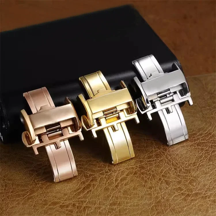 

Stainless Steel Butterfly Buckle for Longines Master Leather Watchband Deployment Folding Clasp Watch Accessories 12 14 16 18mm