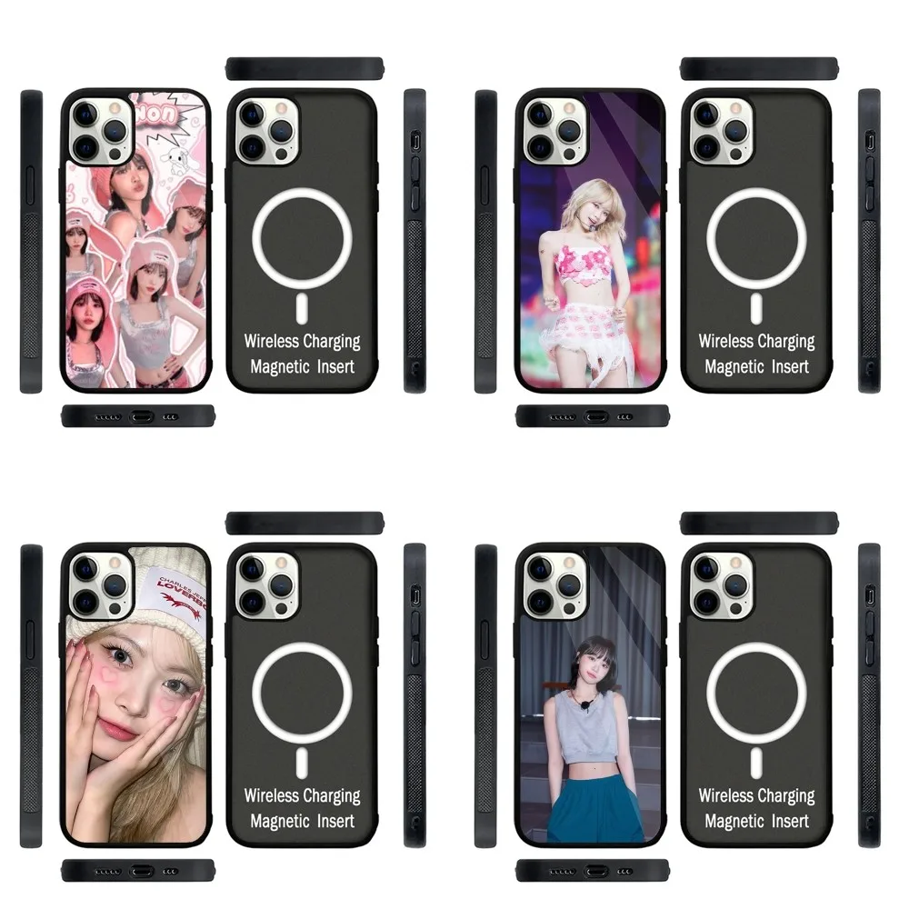 Singer K-Kim Chaewon  Phone Case Strong Magnetic For IPhone 15,14,13,Pro,Max,Plus,11,12,Mini For Magsafe Wireless Charging