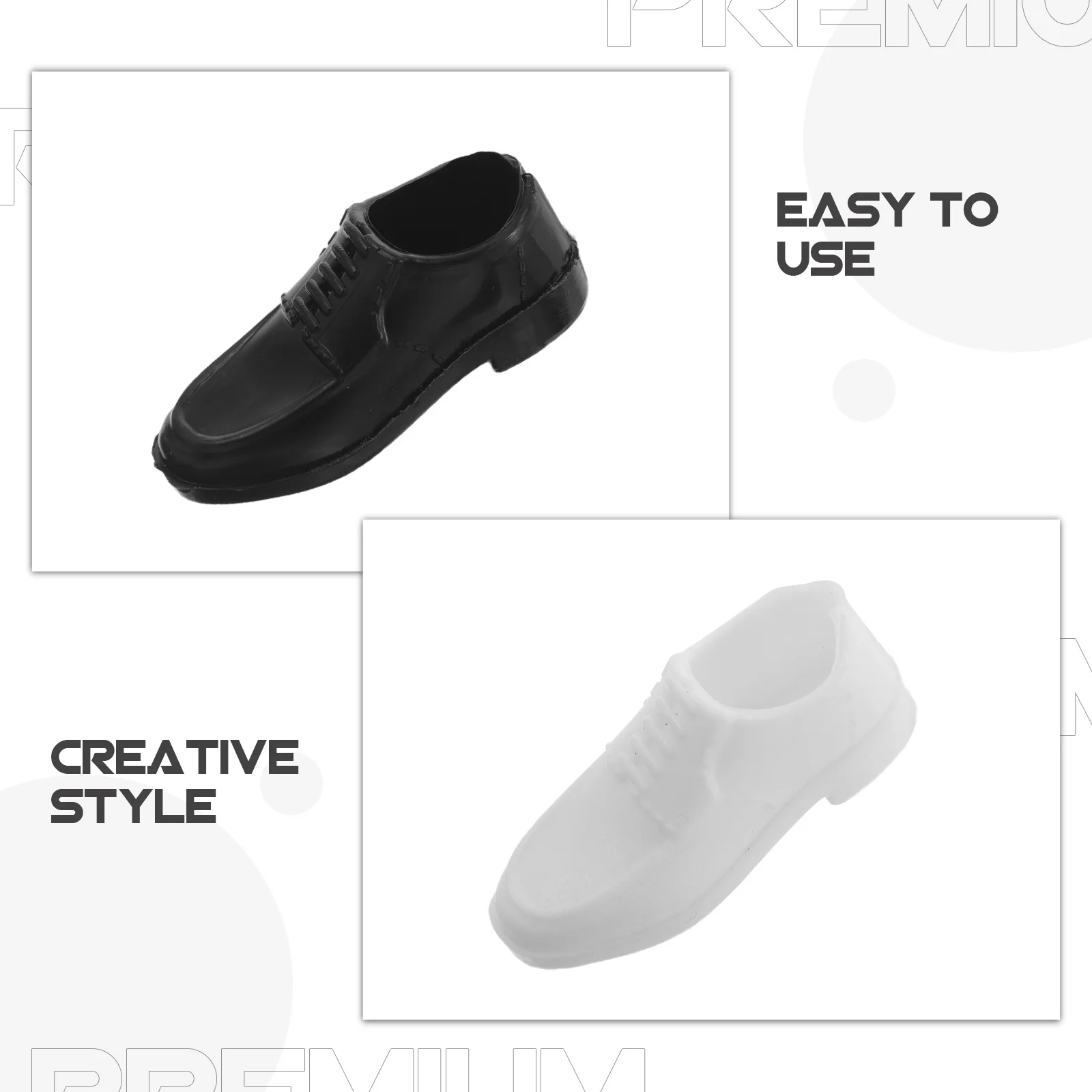 40 قطعة من الأحذية: حذاء أسود مصغر للرجال مقاس 11 بوصة لتزيين المناظر الطبيعية الصغيرة وإكسسوارات الأحذية المحاكاة