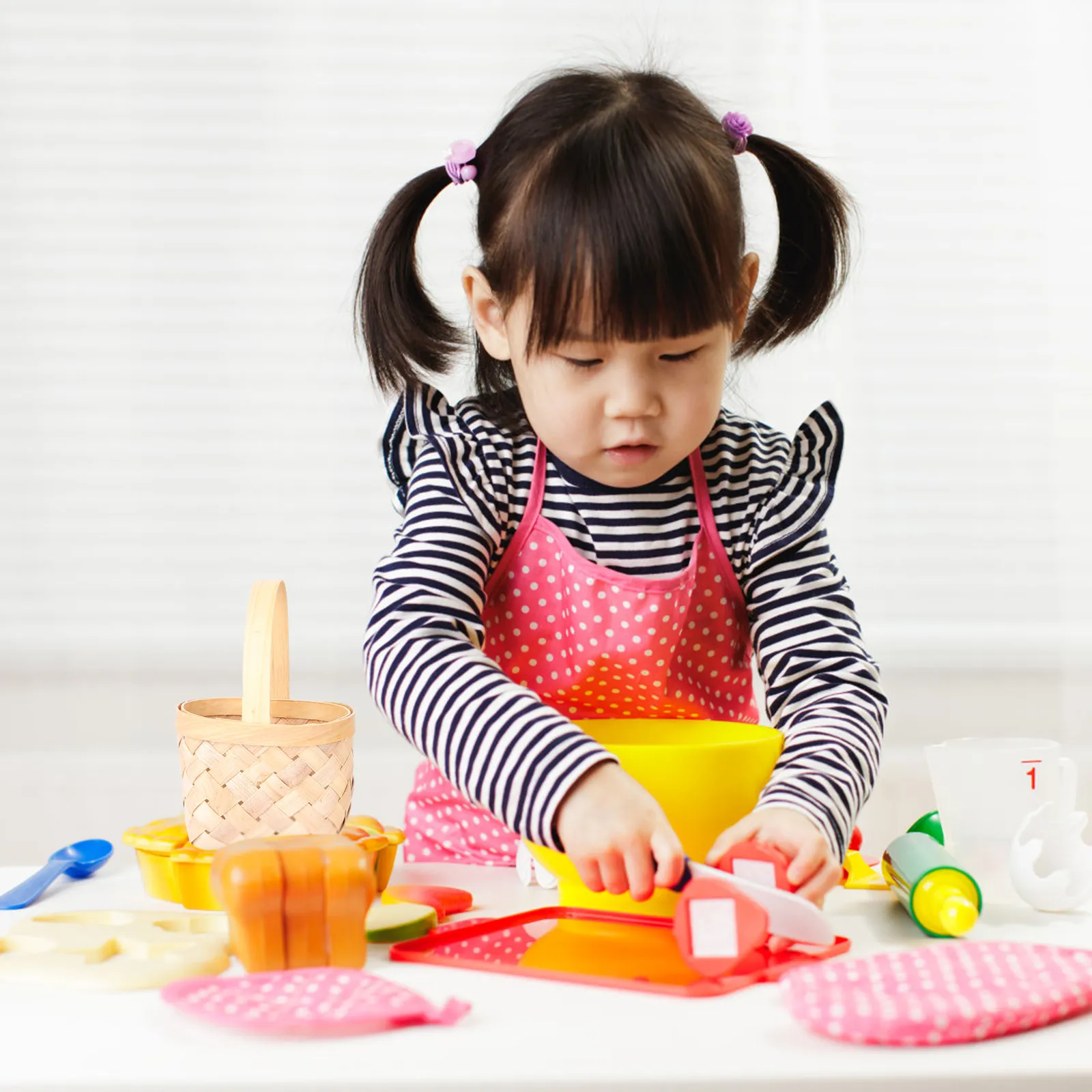 

Набор из 3 мини-корзинок ручной работы: плетеные контейнеры для цветов, безопасные деревянные аксессуары для детских игровых домиков, легкий и креативный декор для дома