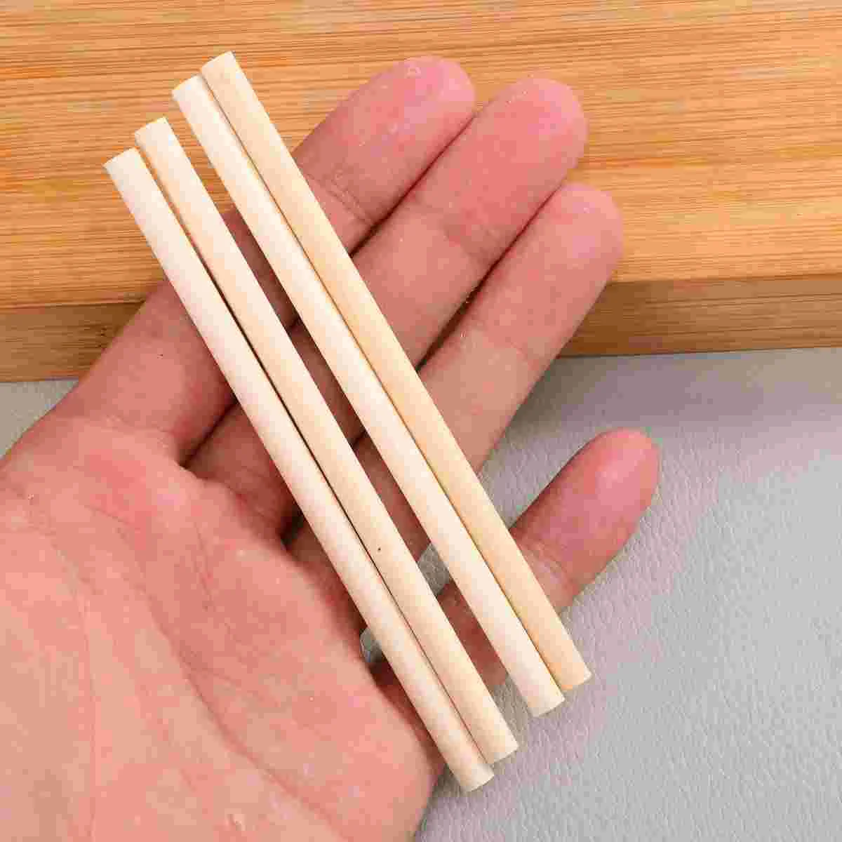 

100PCS Wooden Round Craft Sticks Woodworking Dowels for Model Making Toy Building Hobby Projects Handicraft Sewing Supplies