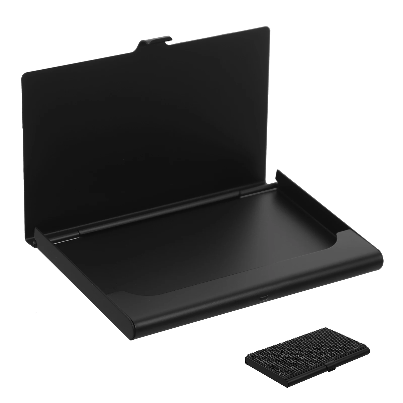 Rhinestone Business Card Holder Metal Compact Size Cards Organizer Large Capacity Desktop Table Rack Travel Boxes Water