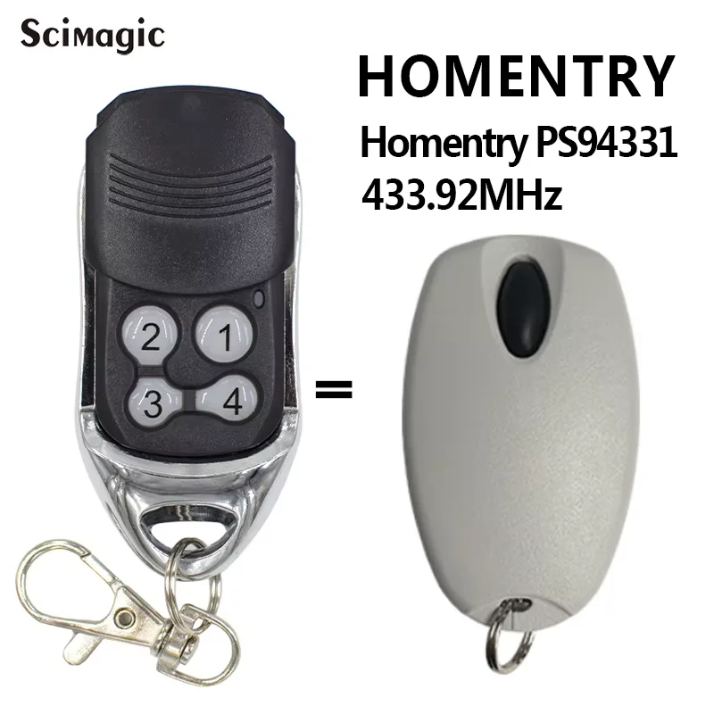 

HOMENTRY PS94331 Remote Control 433.92MHz For Garage Door Opener