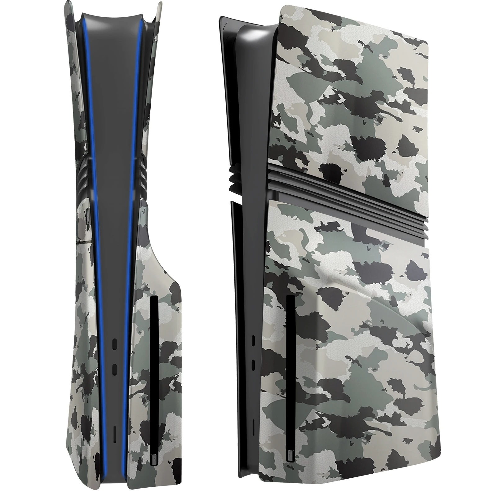 For PS5 PRO Digital Edition Console Case For PS5 PRO Optical Drive Replacement Camouflage color protective shell