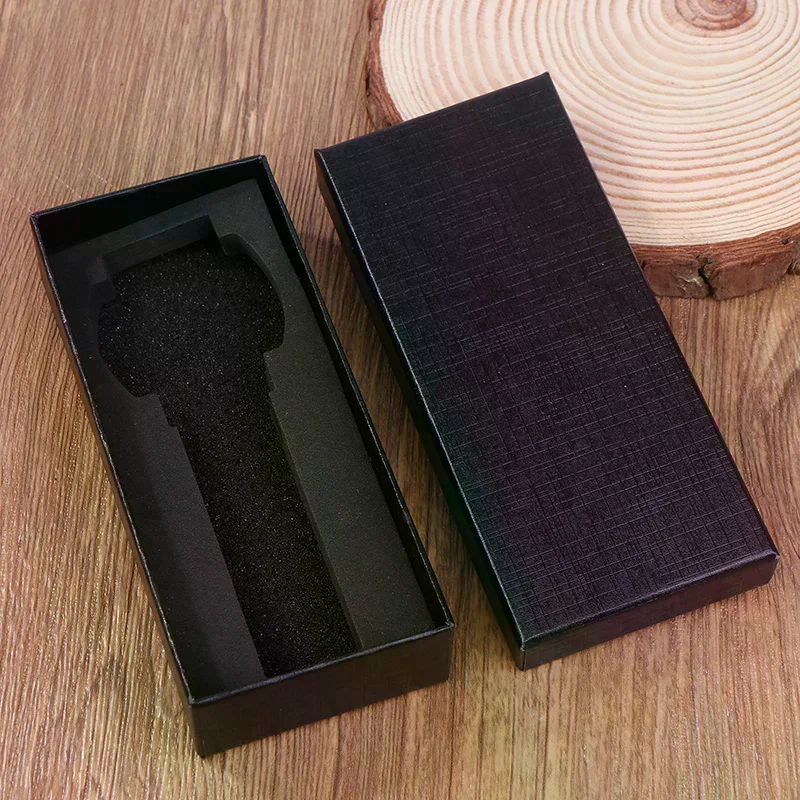 Black Rectangle Watch Jewelry Storage Box With Sponge Liner