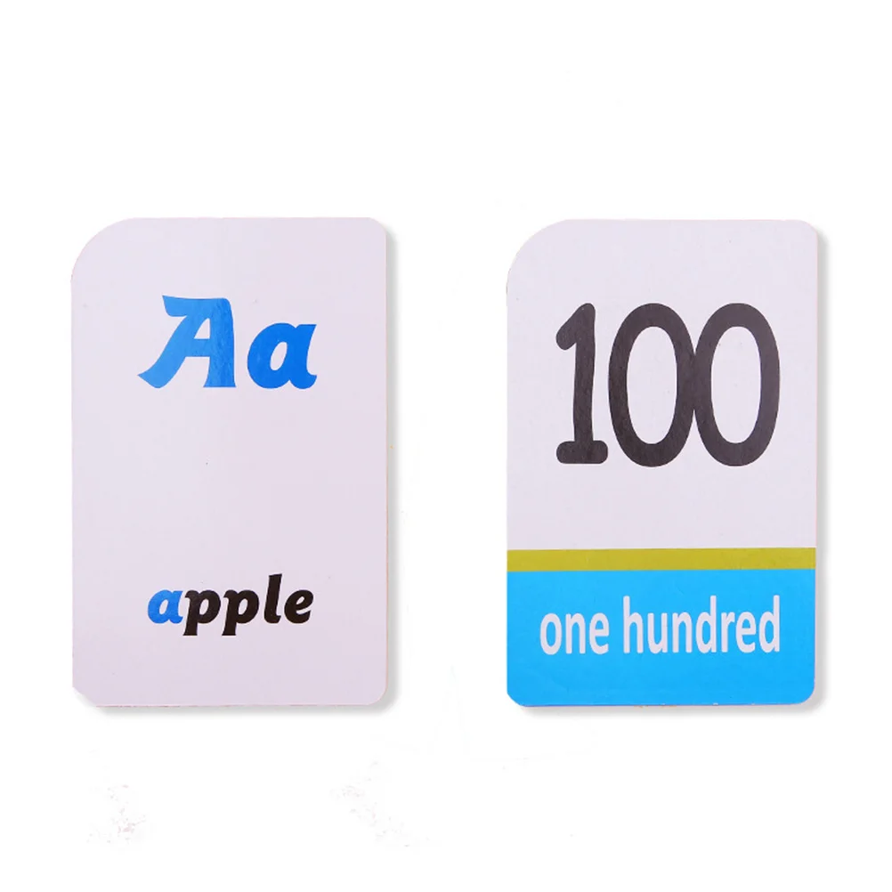 مجموعتان من بطاقات الفلاش التعليمية مجموعة أرقام الأبجدية للأطفال التعلم المبكر 3-5 سنوات لعبة العد ABC تعلم الأطفال