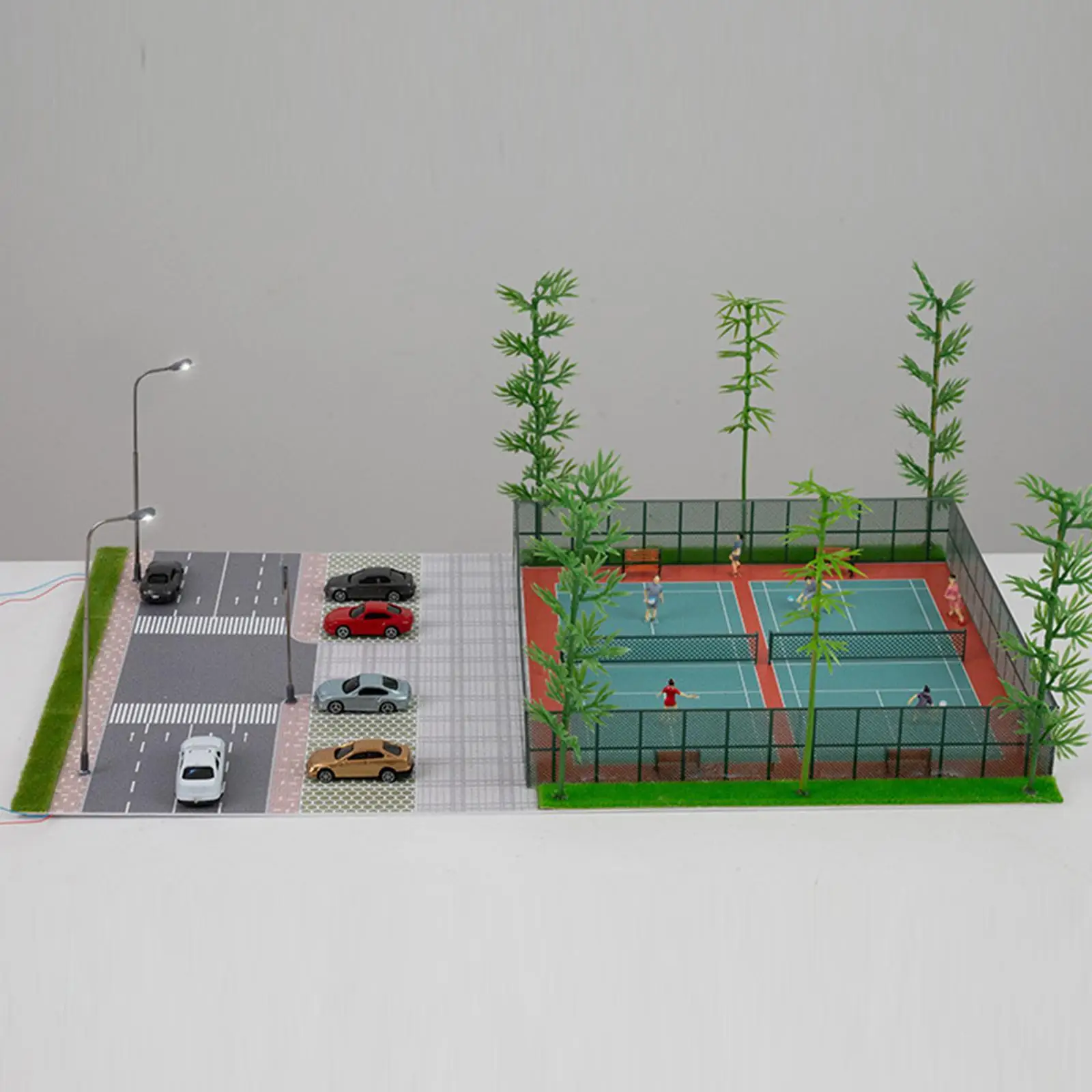 Road Scene Parkeergarage Model Schaal 1:160 met verlichting Realistische DIY-achtergrond