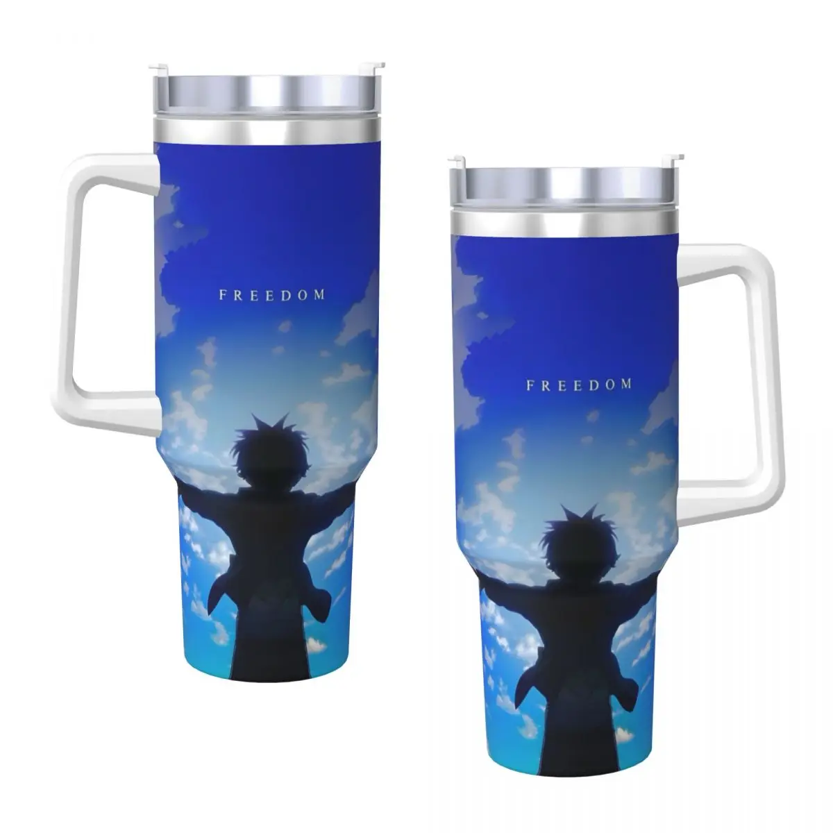 

Levi Ackerman Popular Anime Stainless Steel Tumbler Driving Car Mugs 40oz Thermal Mug Portable Hot Drinks Milk Tea Water Bottle