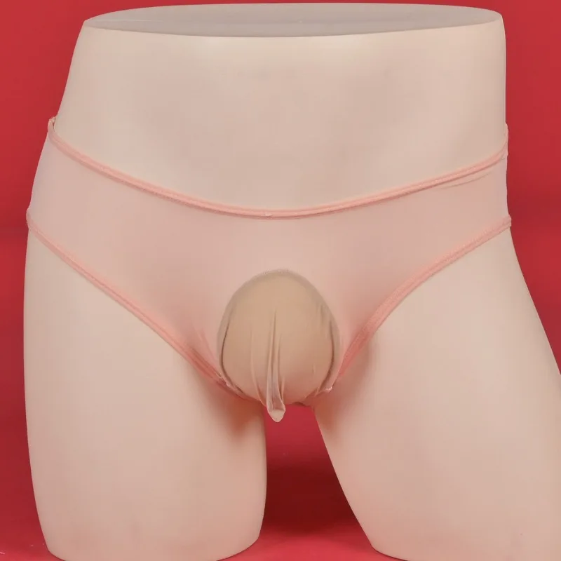 Bow Hollow กลับ Sissy กระเป๋ากางเกงผู้ชายเซ็กซี่ Bullet แยกชุดชั้นใน Underpant Smooth ชุดชั้นในเกย์ชุดนอน