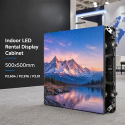 P2.604 P2.976 P3.91 Indoor LED Rental Display Cabinet Stander Flat Cable Series Full Color LED Cabinet Indoor Rental LED Display