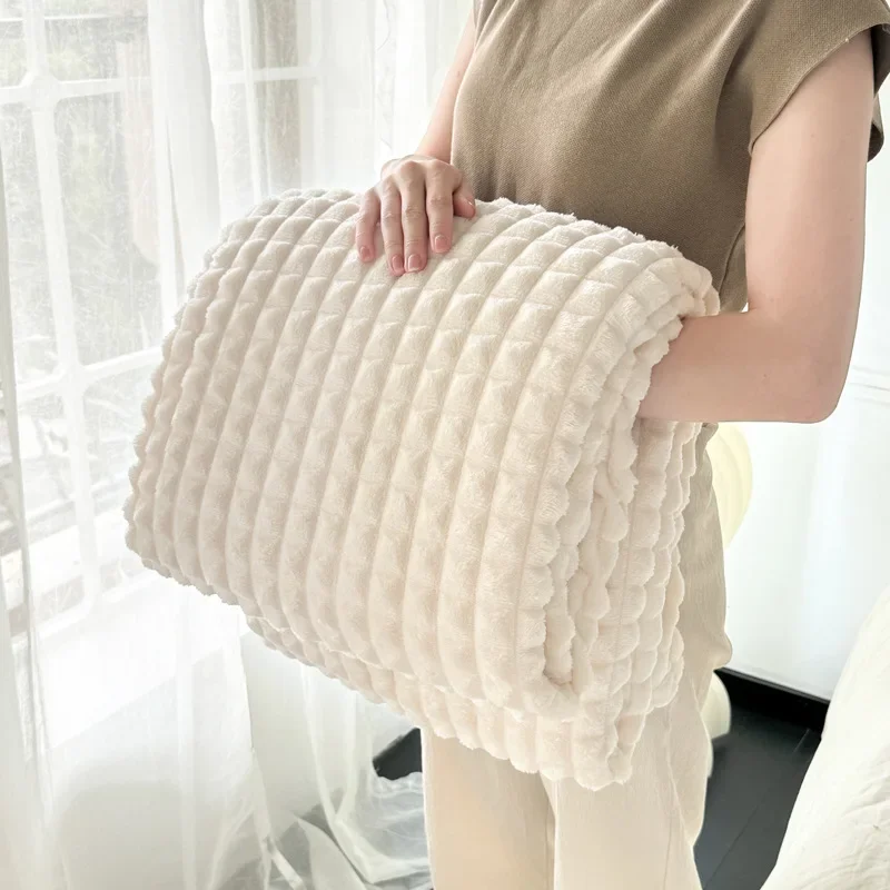 Winter Blanket Home Warm Office Lunch Break Blanket New Sofa Cover Bedspread Travel Blanket  Thick Warm Bedsheet Shawl Alanket