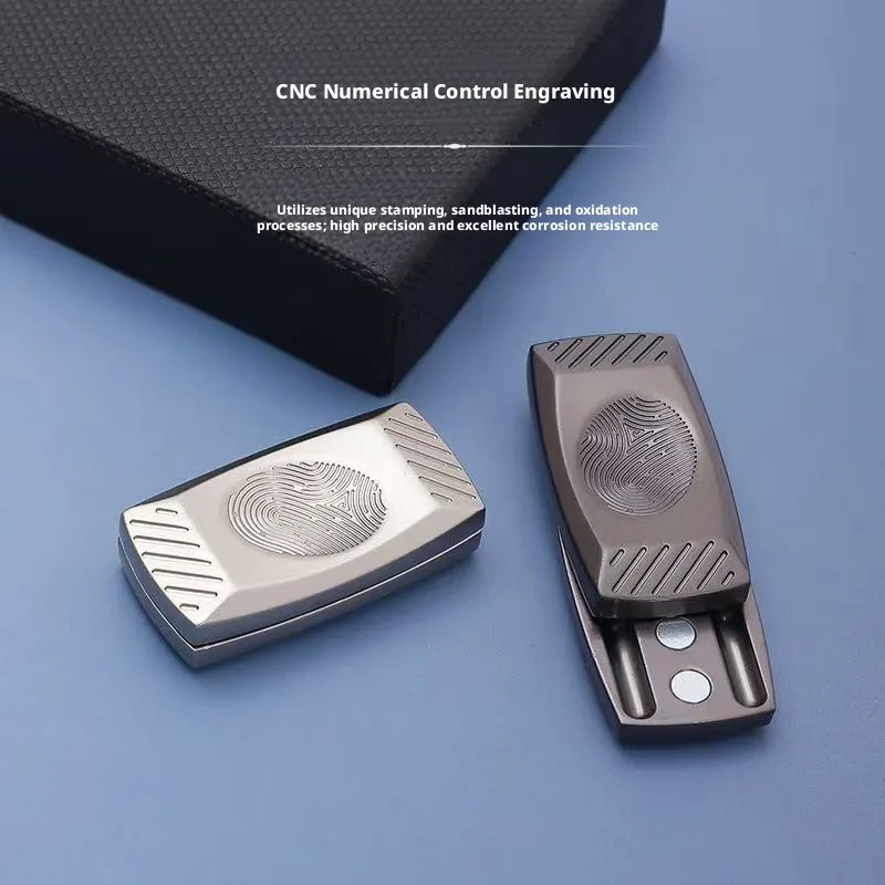 Metal Sound Wave Fidget Coin EDC Push Click Fidget Spinner Creative Magnetic Fidget Toy For Adults
