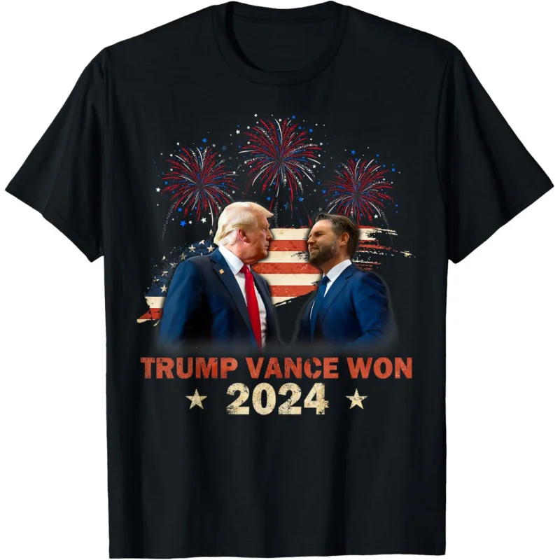 

Donald Trump Won 2024 Election American Flag Inauguration T-Shirt