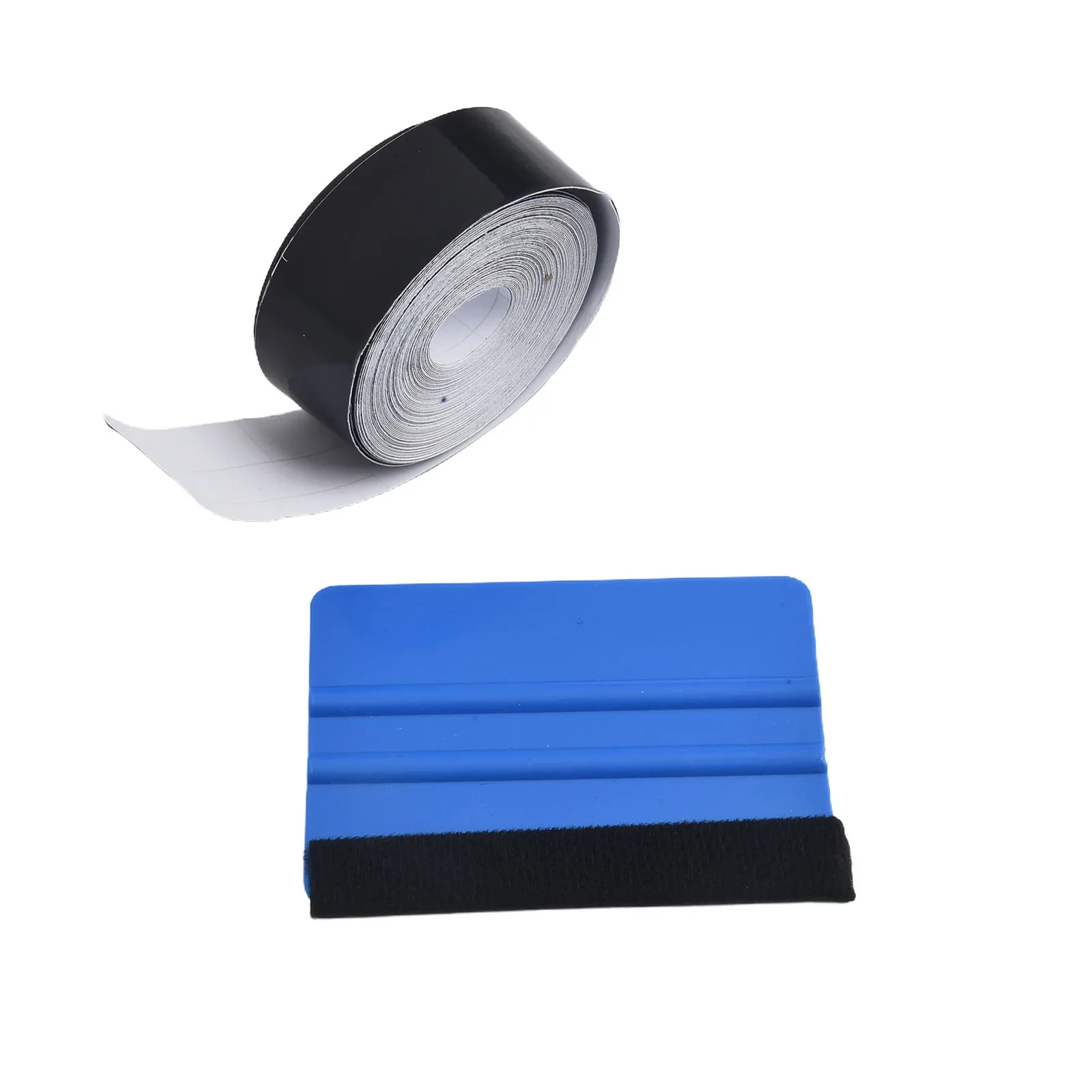 Car Vinyl Wrap Strip Tape Gloss Black Wrap Foil Kit Anti Scratch Window Door Protection Film 3/5cmX10M Car Accessories - view 4