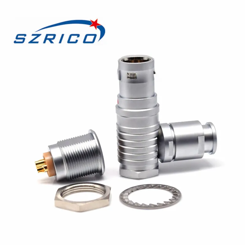FHG 3B Series Quick Lock Connector 2-32P Din Straight Plug Push Pull Circular Connector FHG.3B.302.CLA/ EGG.2B.303.CLL