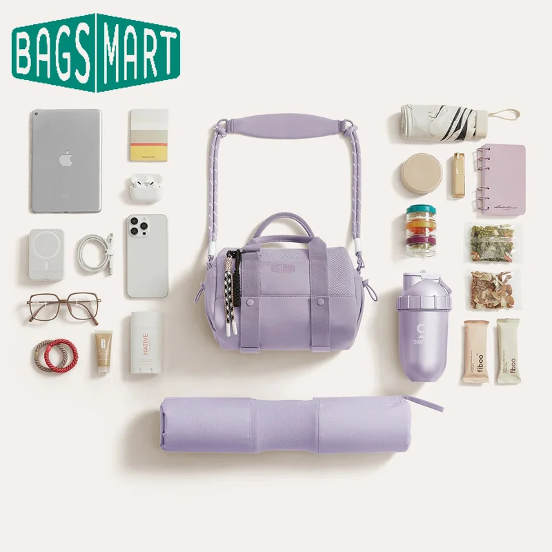 BAGSMART Mini Crossbody Bag 5.5L Lightweight Carry On Travel Duffle Bag Portable Multi-function Sport Gym Bag