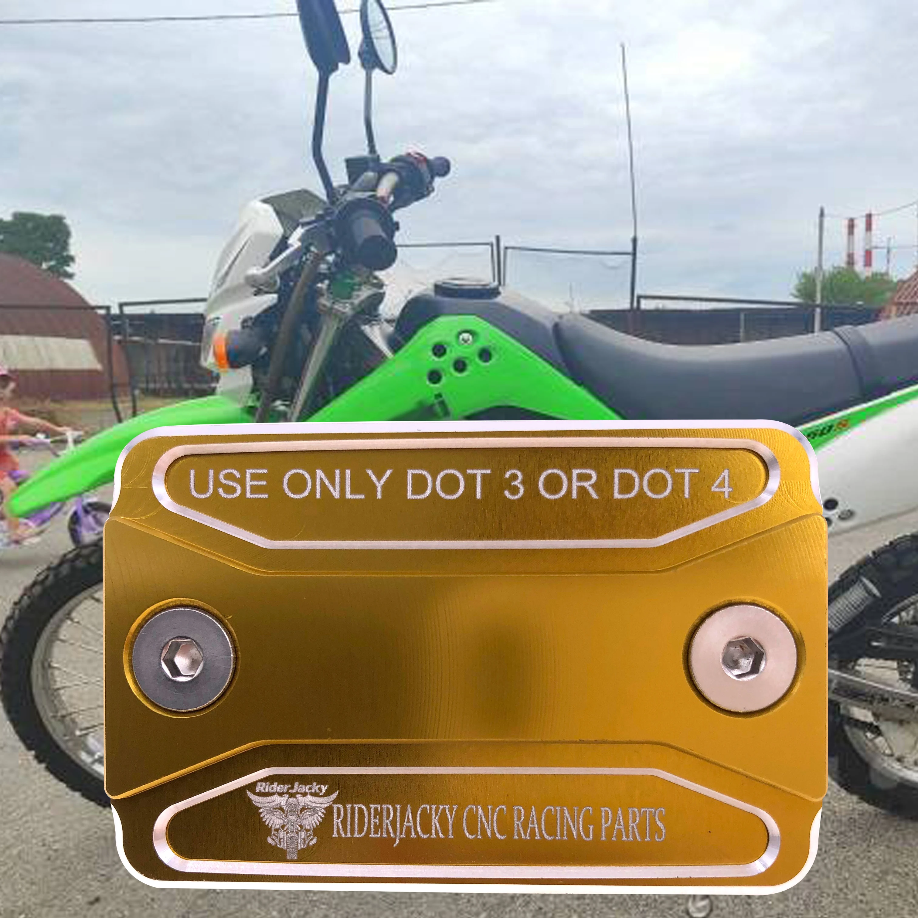 РайдерДжеки ®   Крышка бачка главного тормозного цилиндра для мотоциклов Kawasaki KLX150S 2009-13, KLX250 1993-2020, KLX230/R 20