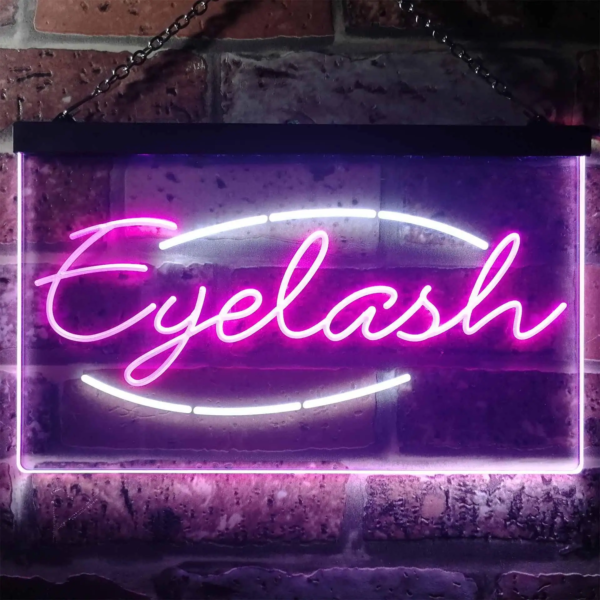Eyelash. Beauty Salon Dual Color Led Neon Sign st6-i2885