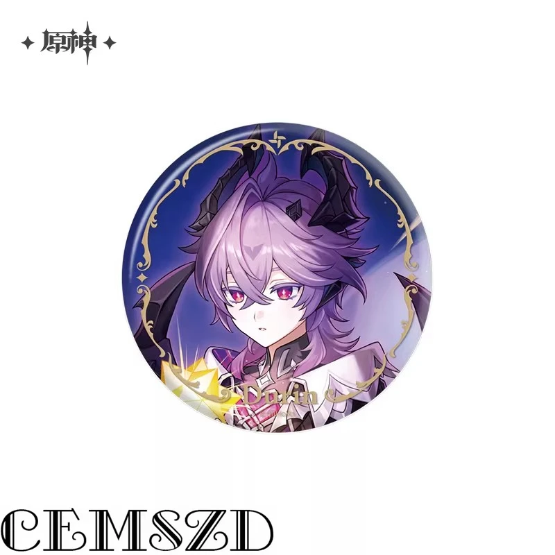 [Echte] Durin Columbina Badge Hanger Set Game Genshin Impact Anime & Cartoon Broches Cosplay Accessoires Props Gekleurd Papier