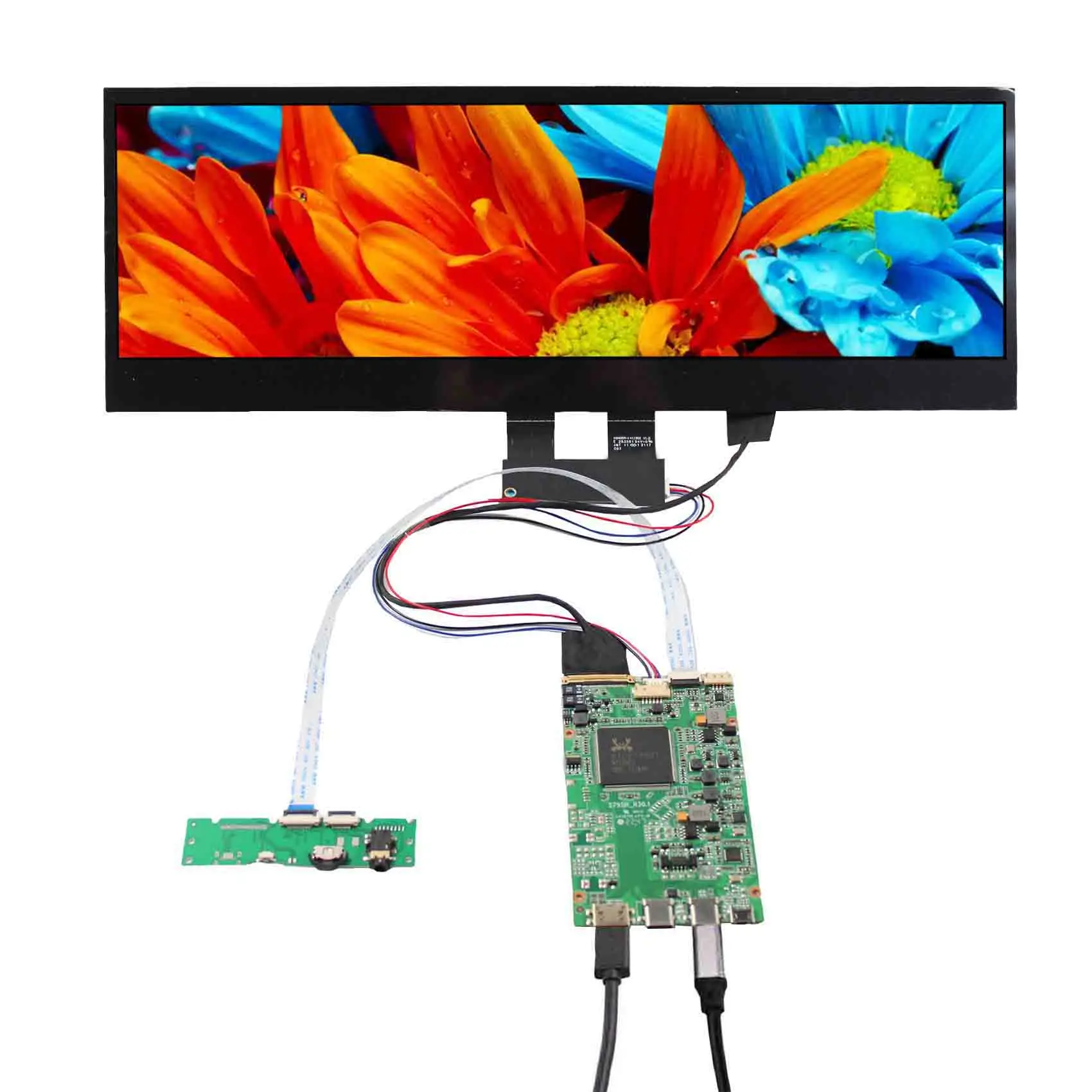 14inch NV140XTM-N52 3840x1100 4K LCD Screen For PC Case DIY Y60 Aid-a64 CPU GPU Monitor