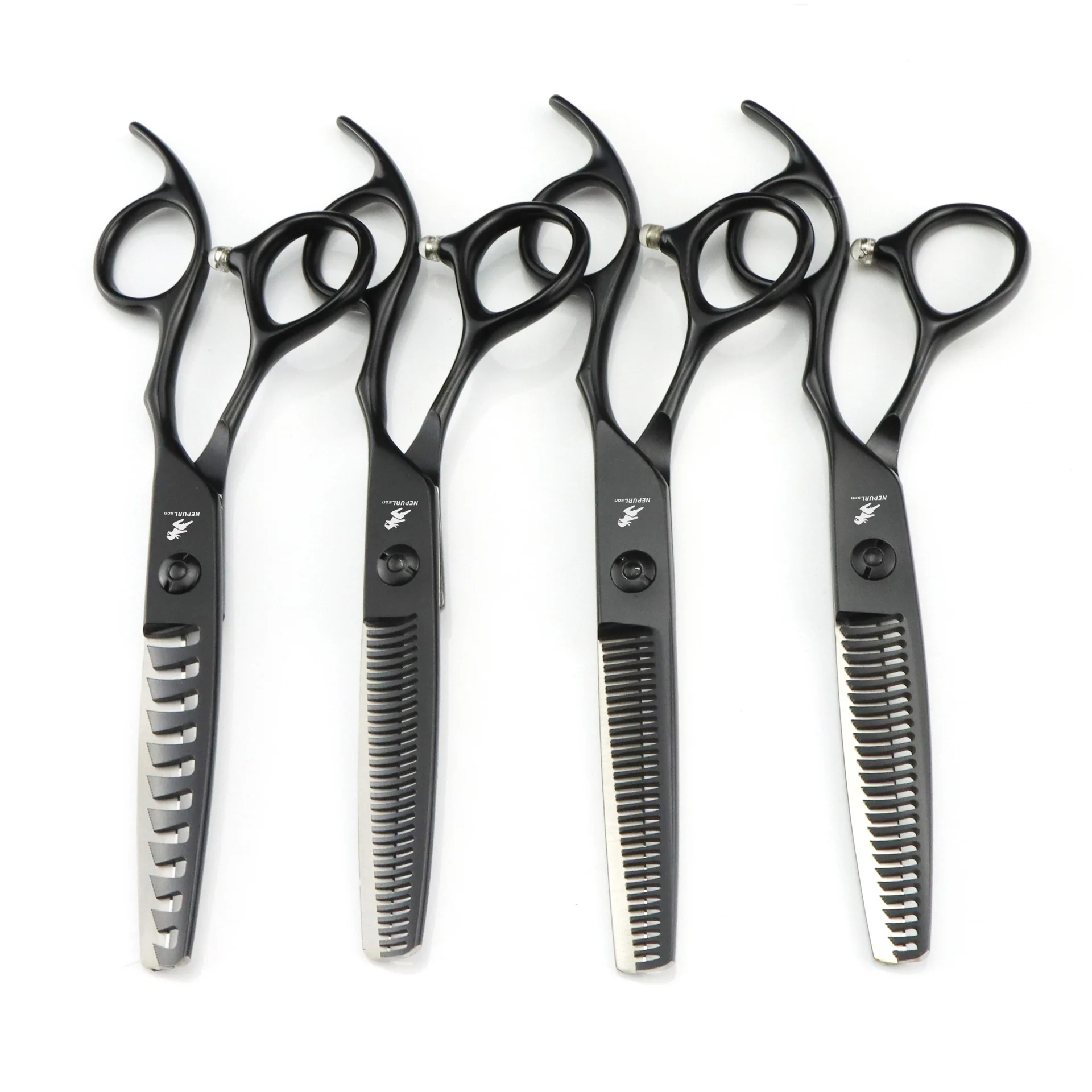 440c steel coated black hair scissors, 6.0-inch trimming scissors and thickened scissors