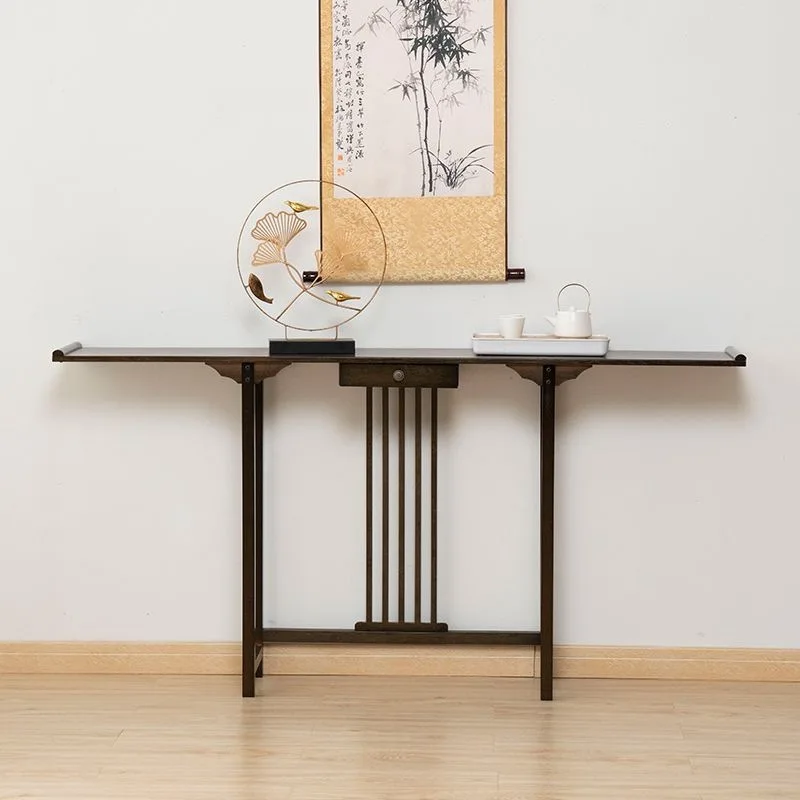 

New Chinese-style table Zen entrance hall entrance table modern simple living room strip case end view table entrance c