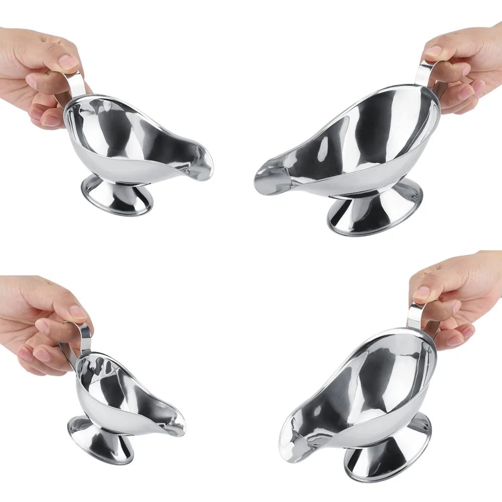 1 шт., лодка для приправ для стейка, перца, соуса из нержавеющей стали, контейнер для приправ для перцового соуса, ресторана, кухни