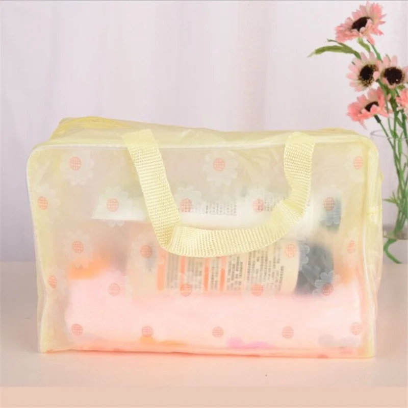 Waterproof PVC Cosmetic Storage Bag Women Transparent Organizer For Makeup Pouch Compression Travelling Bath Bags